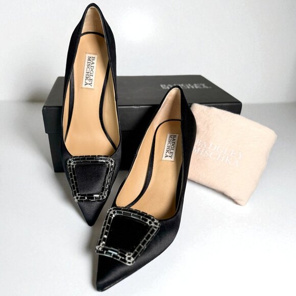 Badgley Mischka Aubree Pointed Toe Pumps | Size 8 | NWT w/ BOX & Dust Bag - Picture 8 of 10